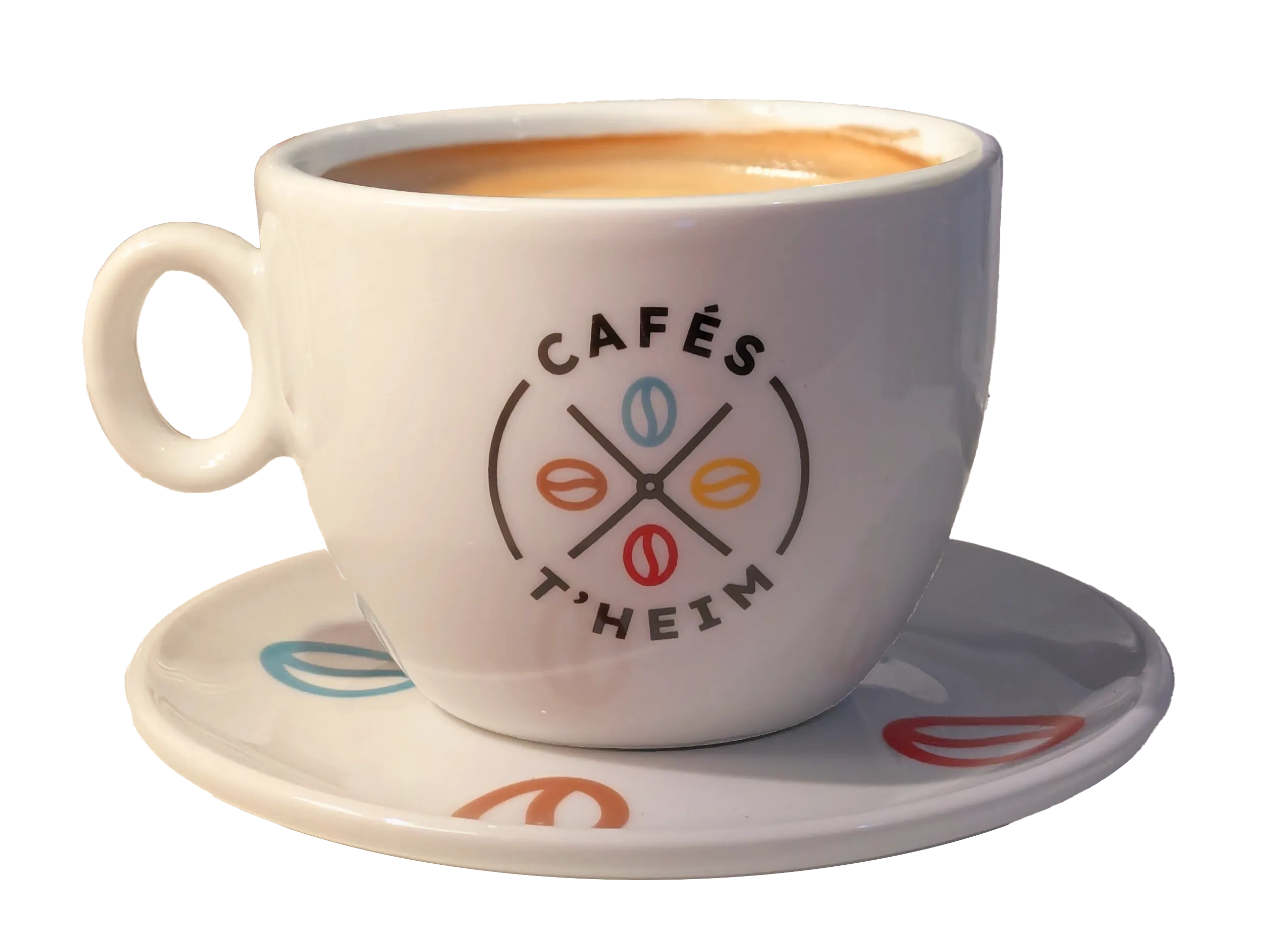 Tasse de café avec le logo Café T'heim